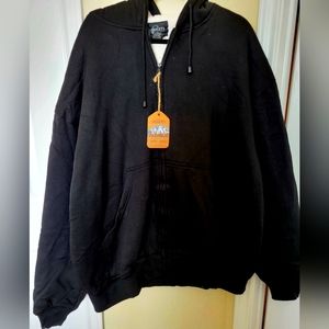 Gioberti Big and Tall Black Sherpa Zipper Hooded Jacket Size 4x